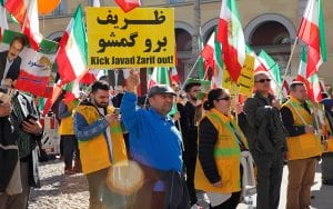 حضور فعال هموطنان آزاده در اعتراض به حضور ظریف در کنفرانس مونیخ