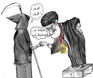 رب‌النوع مرگ به خامنه‌ای مدال افتخار می دهد