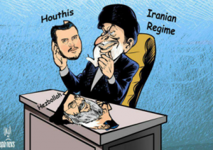حوثی ها و حزب الشیطان ماسک های برون مرزی خامنه‌ای