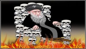 خامنه‌ای بر تخت جنایت در آتش قیامها خواهد سوخت
