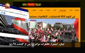 لبنان استمرار تظاهرات سراسری – قیام ایران
