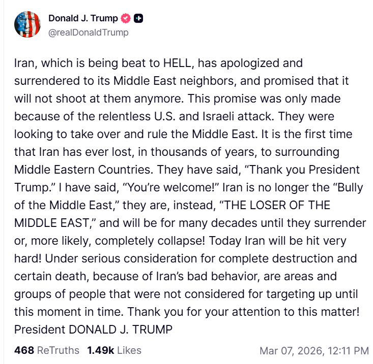 توئیت ترامپ